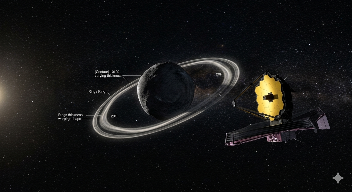 James Webb Space Telescope Discovers Chariklos Rings Are Changing Shape