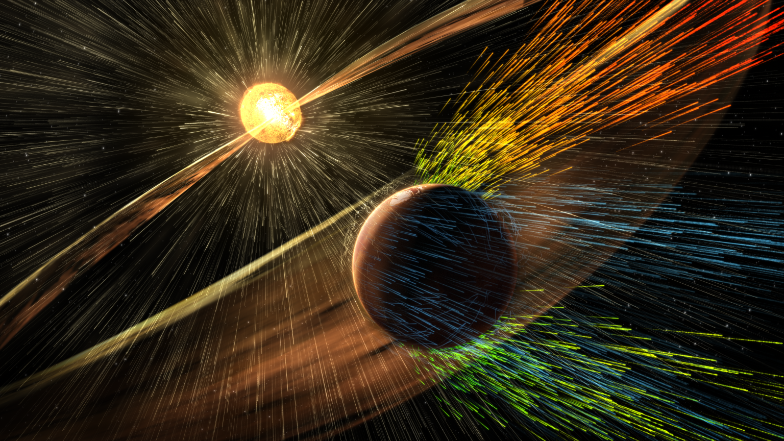 How Solar Wind Strips Atmospheric Gas From Dead Planets