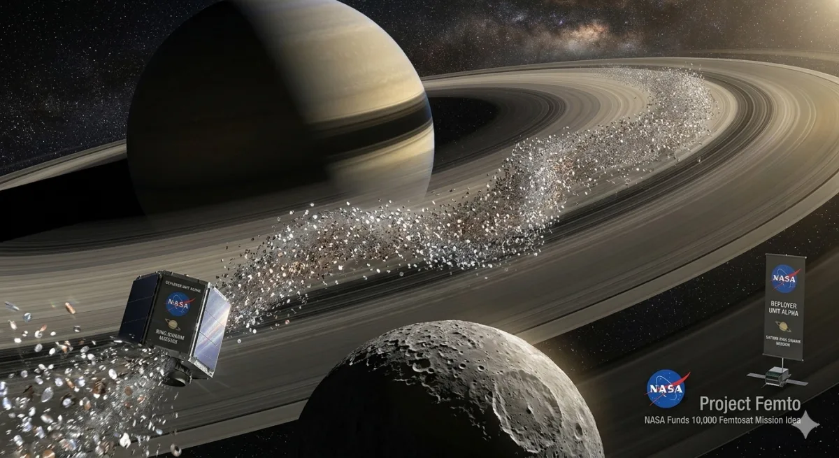 Saturn Ring Swarm: NASA Funds 10,000 Femtosat Mission Idea