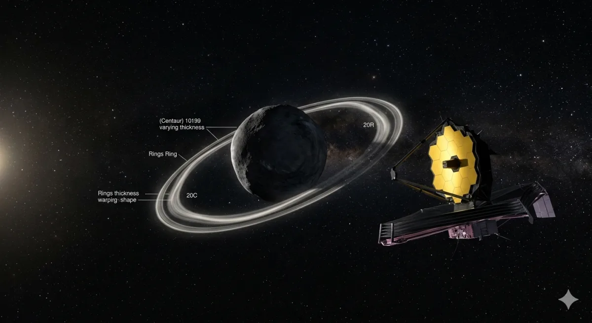 James Webb Space Telescope Discovers Chariklos Rings Are Changing Shape