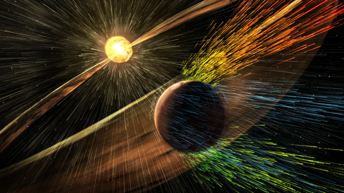 How Solar Wind Strips Atmospheric Gas From Dead Planets