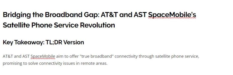 AT&T and AST SpaceMobile's Satellite Phone Service Revolution