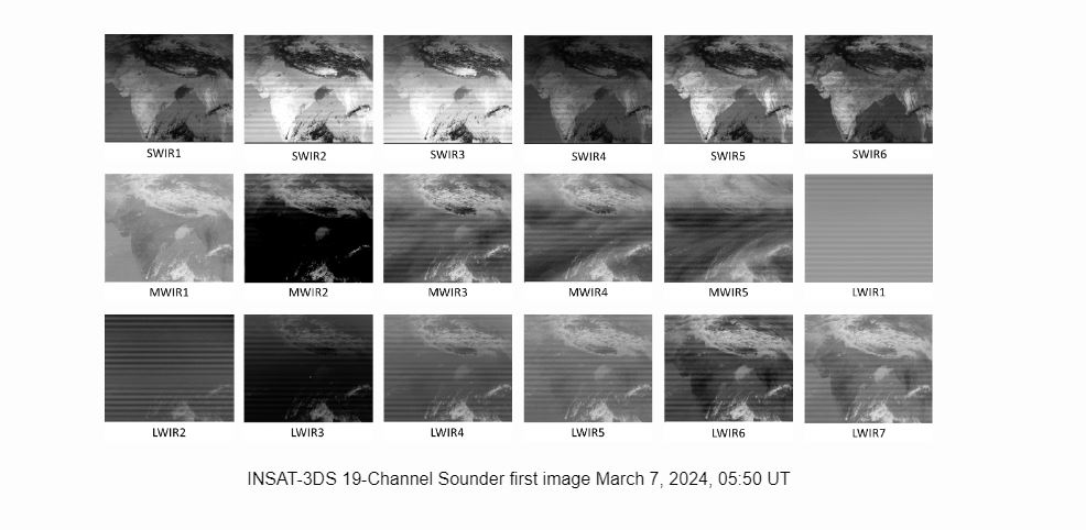 NSAT-3DS 19-Channel Sounder first image March 7, 2024