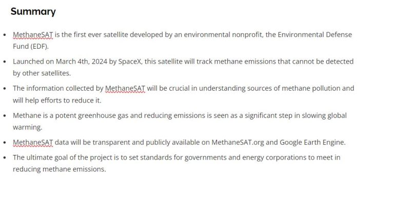 The MethaneSAT Satellite - A New Weapon in the Fight Against Climate Change