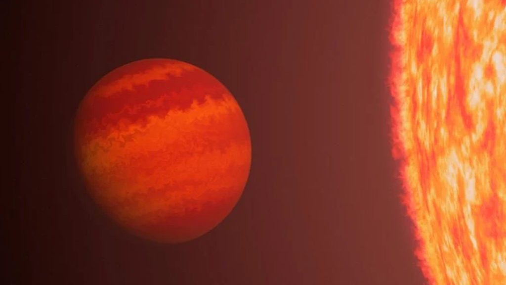 An artist's concept shows TIC365102760 b, nicknamed Phoenix. This planet can survive intense radiation from a nearby red giant star. Credit: Roberto Molar Candanosa/Johns Hopkins University.