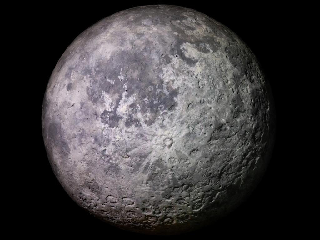 Model of the moon at an observatory