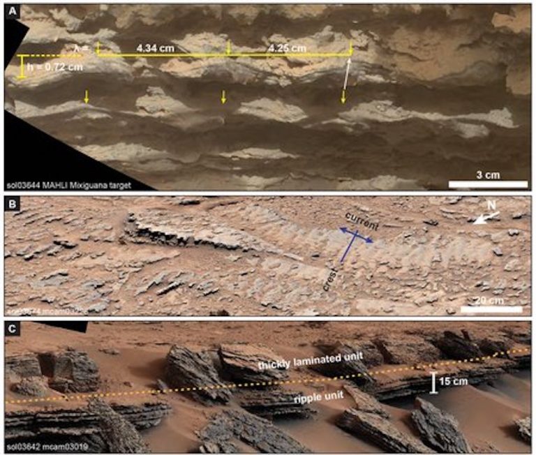 Curiosity Rover Discovers Fossilized Wave Ripples on Mars