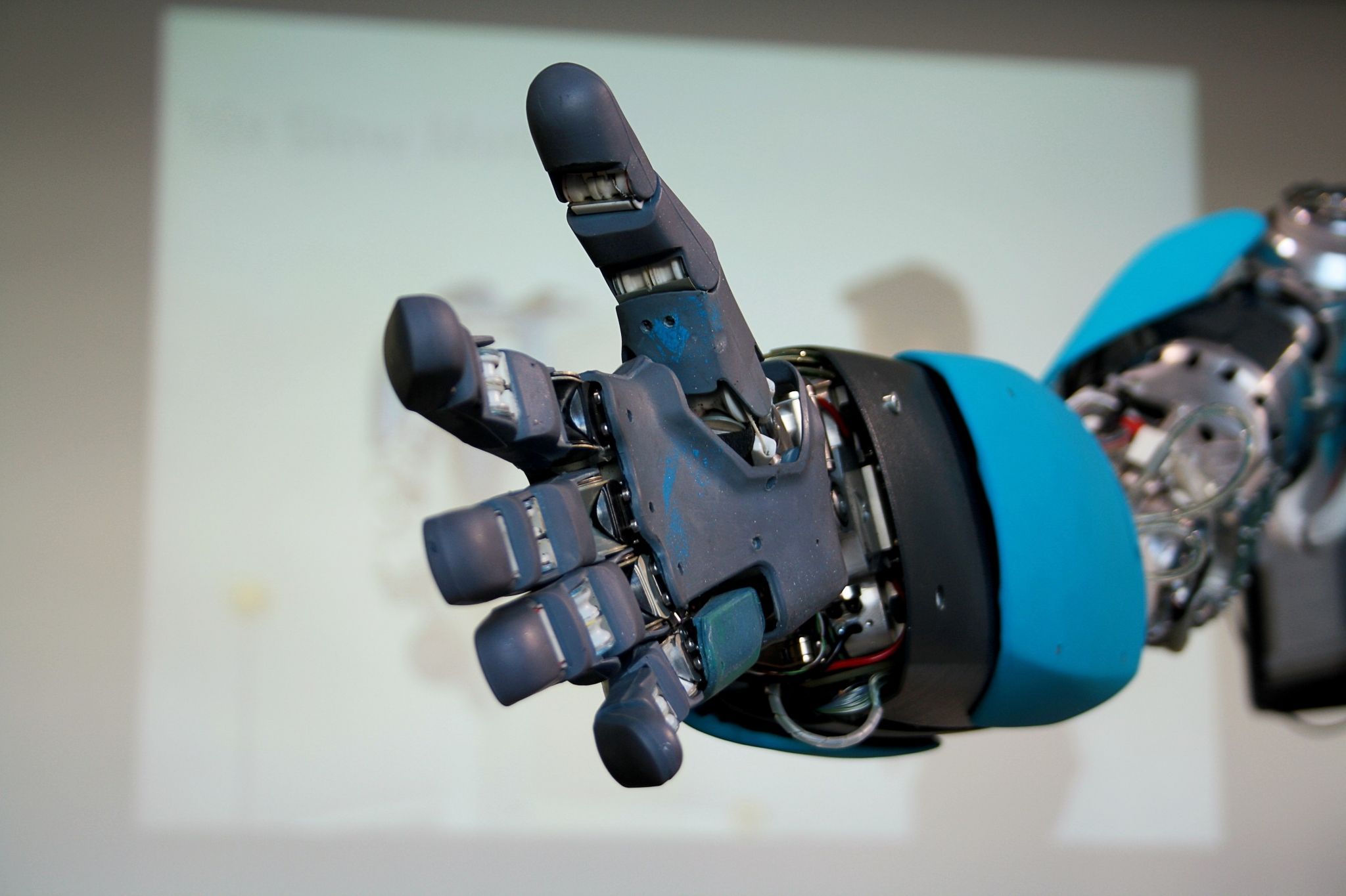 A Biohybrid Robotic Hand Built Using Real Human Muscle Cells